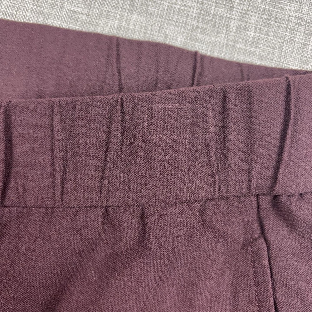 Eileen Fisher Pants Womens Petite Small Burgundy Tapered Stretch Crepe Cropped - Picture 8 of 10